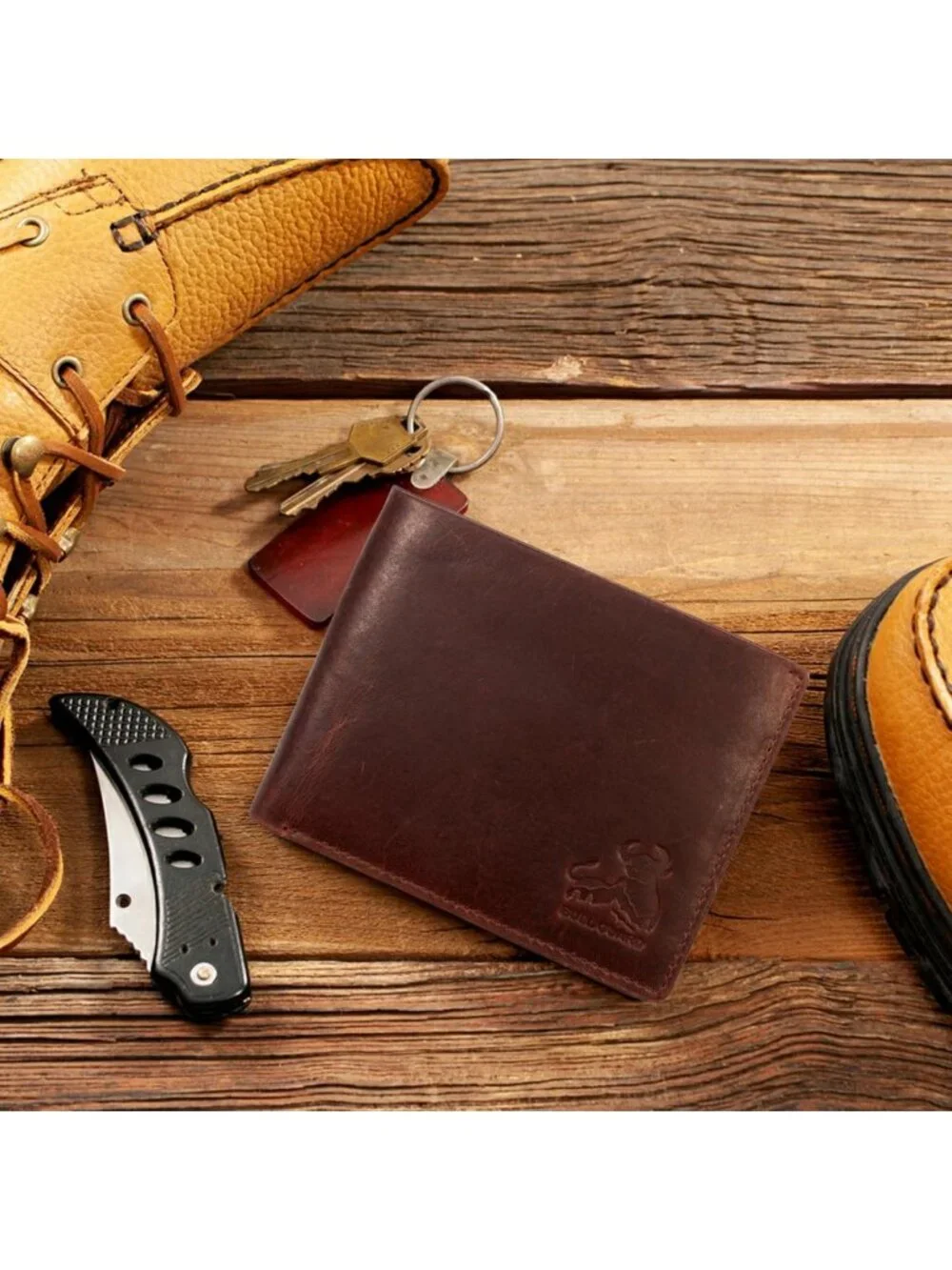 Men's RFID Blocking Bifold Wallet - Durable Leather, 11 Card Slots, Quick